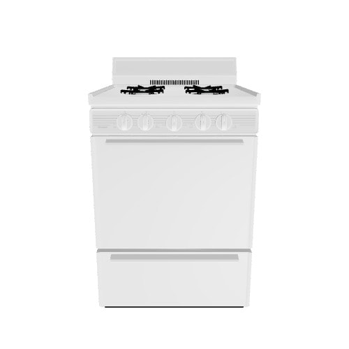 Premier 24-in 4 burners 2.9-cu ft Freestanding Natural Gas Range ( White )