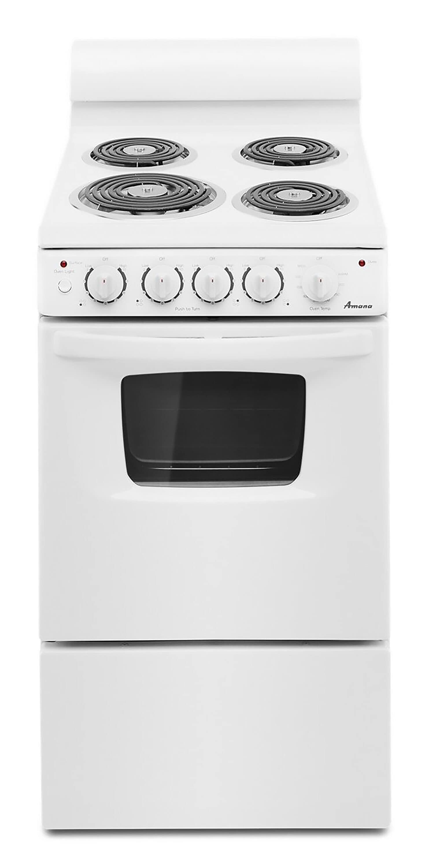 Amana 20-in 4 burners 2.6-cu ft Freestanding Electric Range ( White )