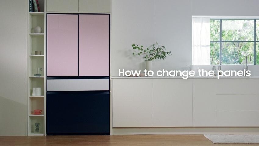 Samsung Bespoke 4-door French Door Refrigerator Top Panel In Charcoal Glass