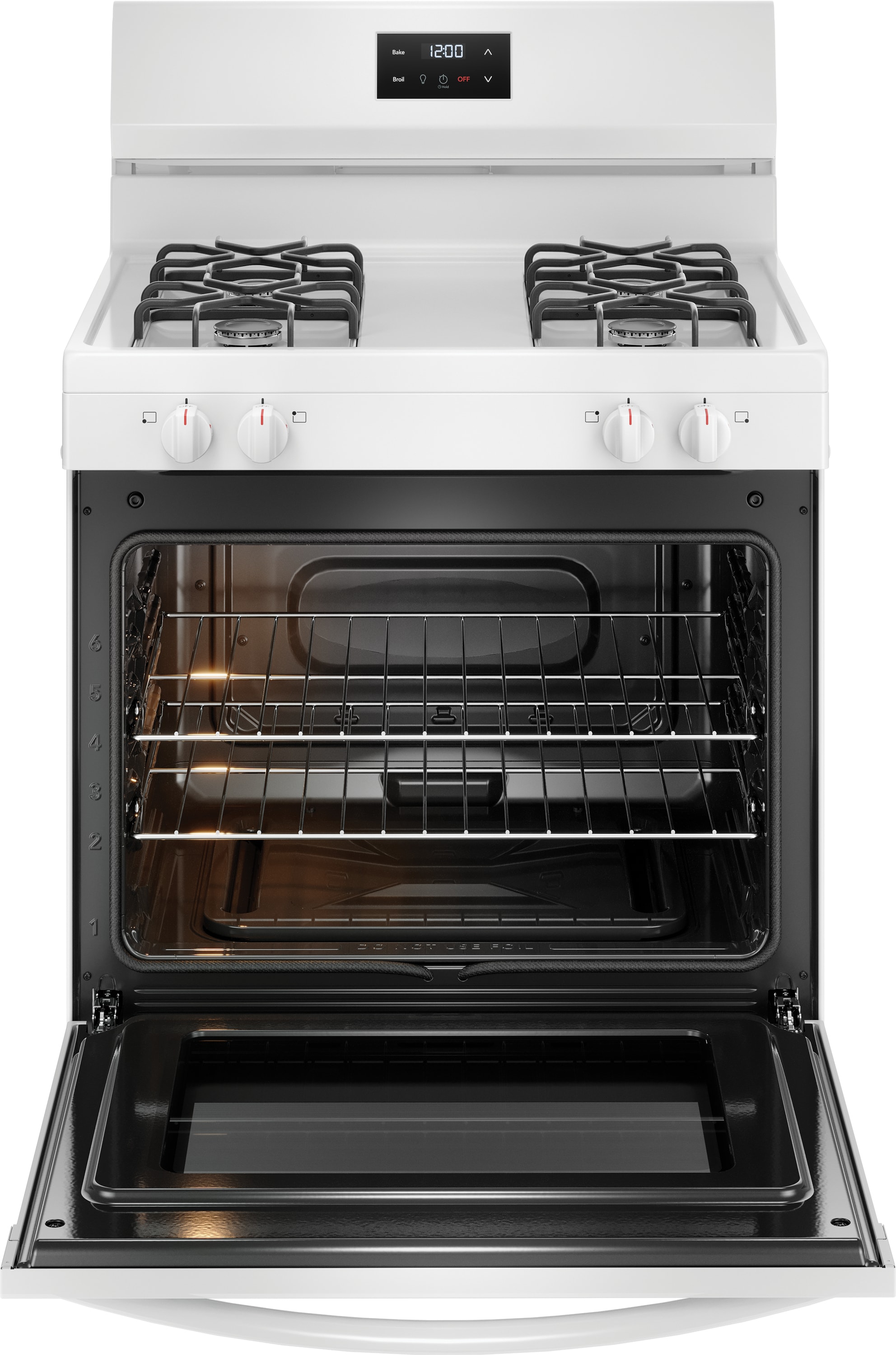 Frigidaire 30-in 4 burners 5.1-cu ft Freestanding Natural Gas Range ( White )