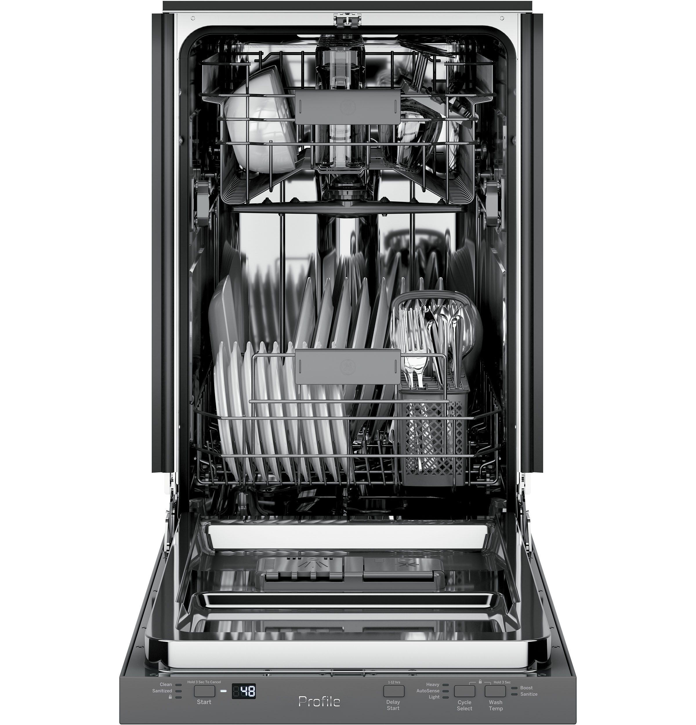 GE Profile Top Control 18 in Built In Dishwasher Stainless Steel ENERGY STAR 47 dBA