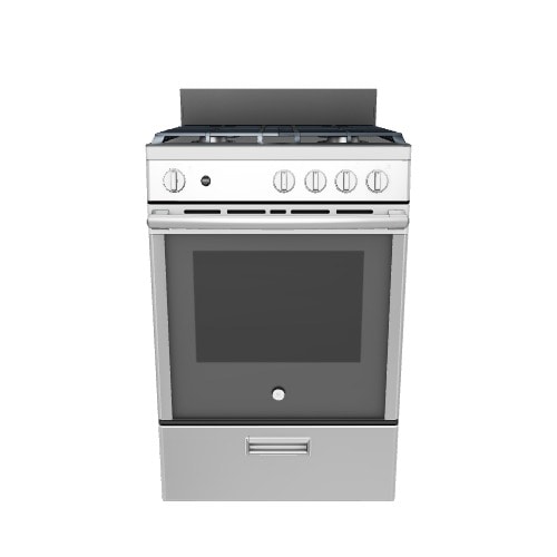 GE 24-in 4 burners 2.9-cu ft Freestanding Natural Gas Range ( Stainless Steel )