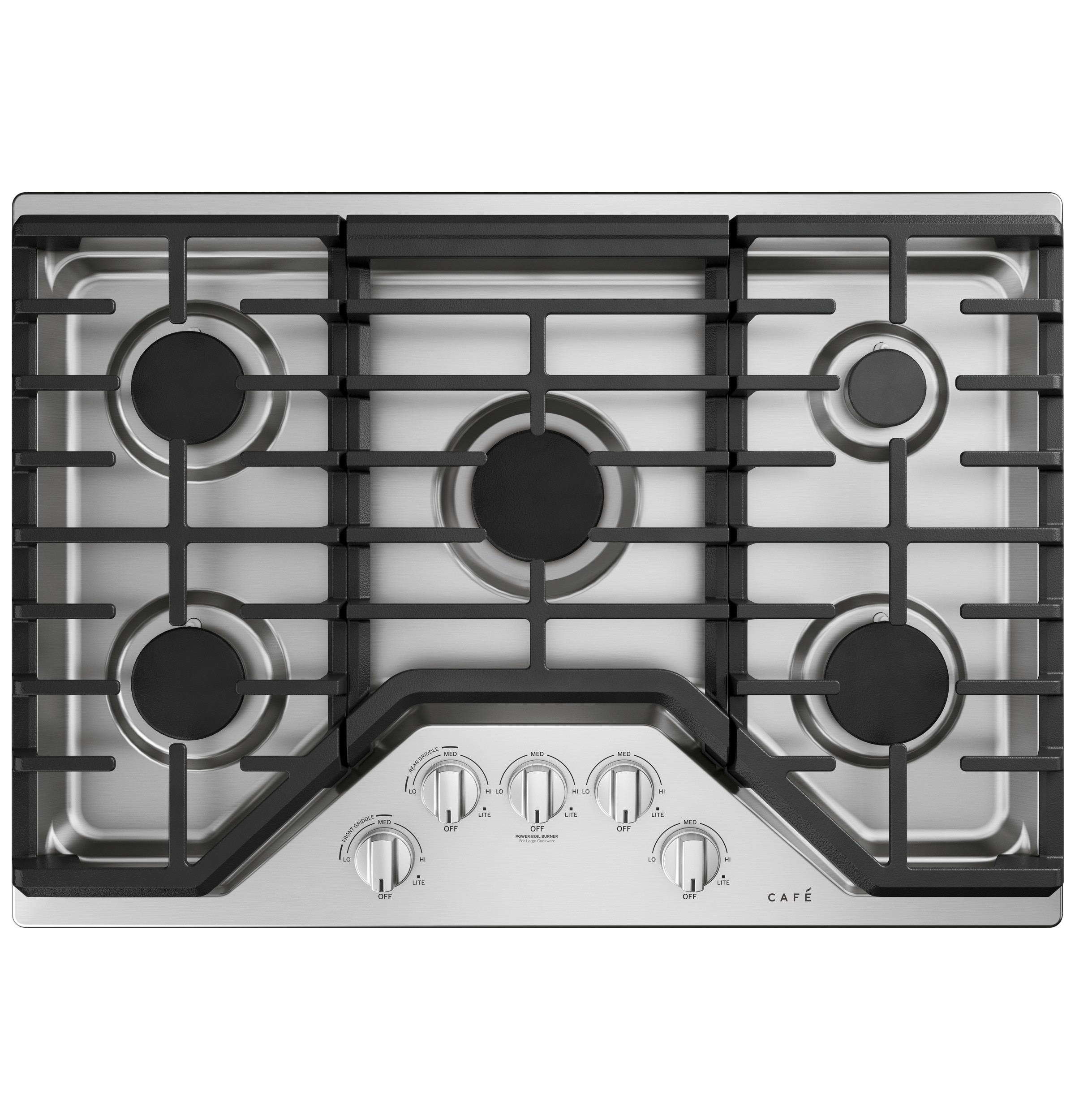 Cafe 30-in 5 burners Stainless steel Gas Cooktop