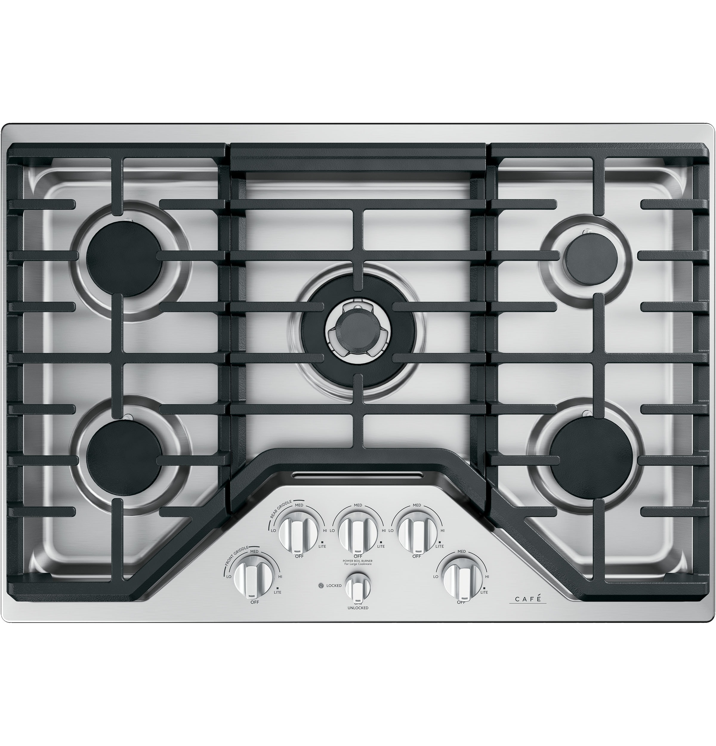 Cafe 30-in Gas cooktop Knob kit ( Brushed Stainless )