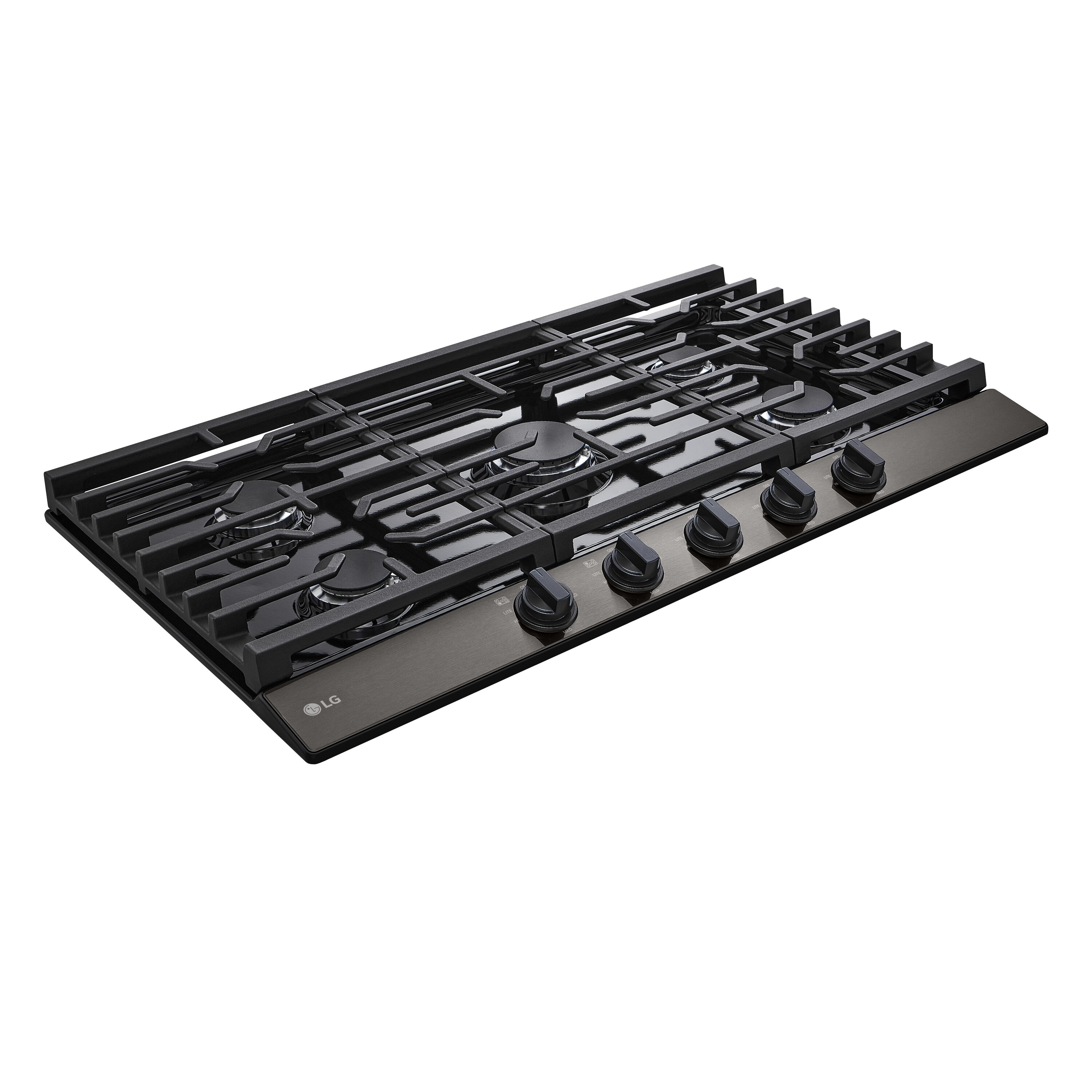 LG 36-in 5 burners Black Stainless steel Gas Cooktop