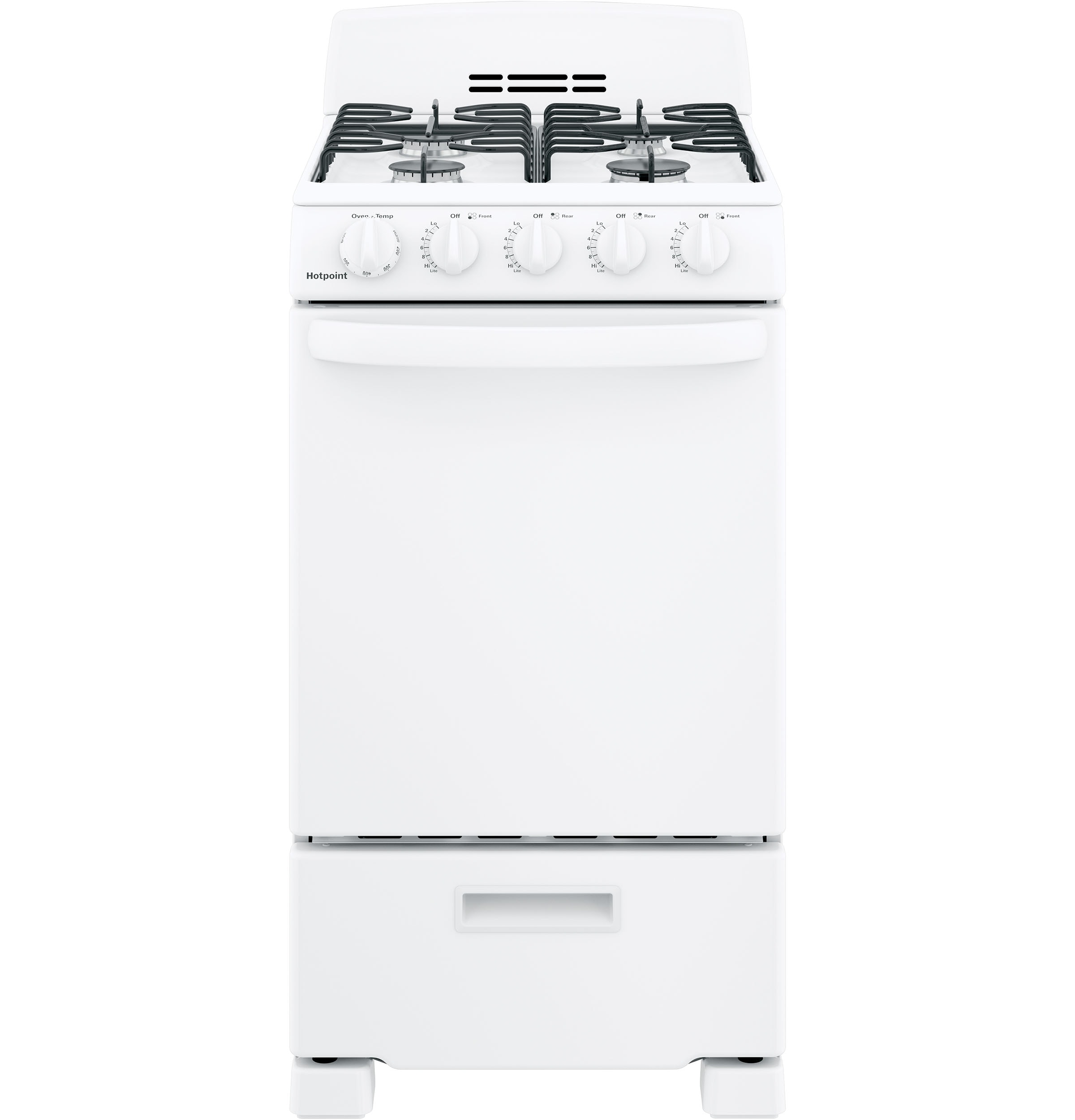 Hotpoint 20-in 4 burners 2.3-cu ft Freestanding Natural Gas Range ( White )