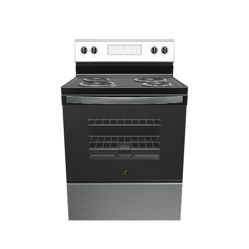 Whirlpool 30-in 4 burners 4.8-cu ft Freestanding Electric Range ( Stainless Steel )