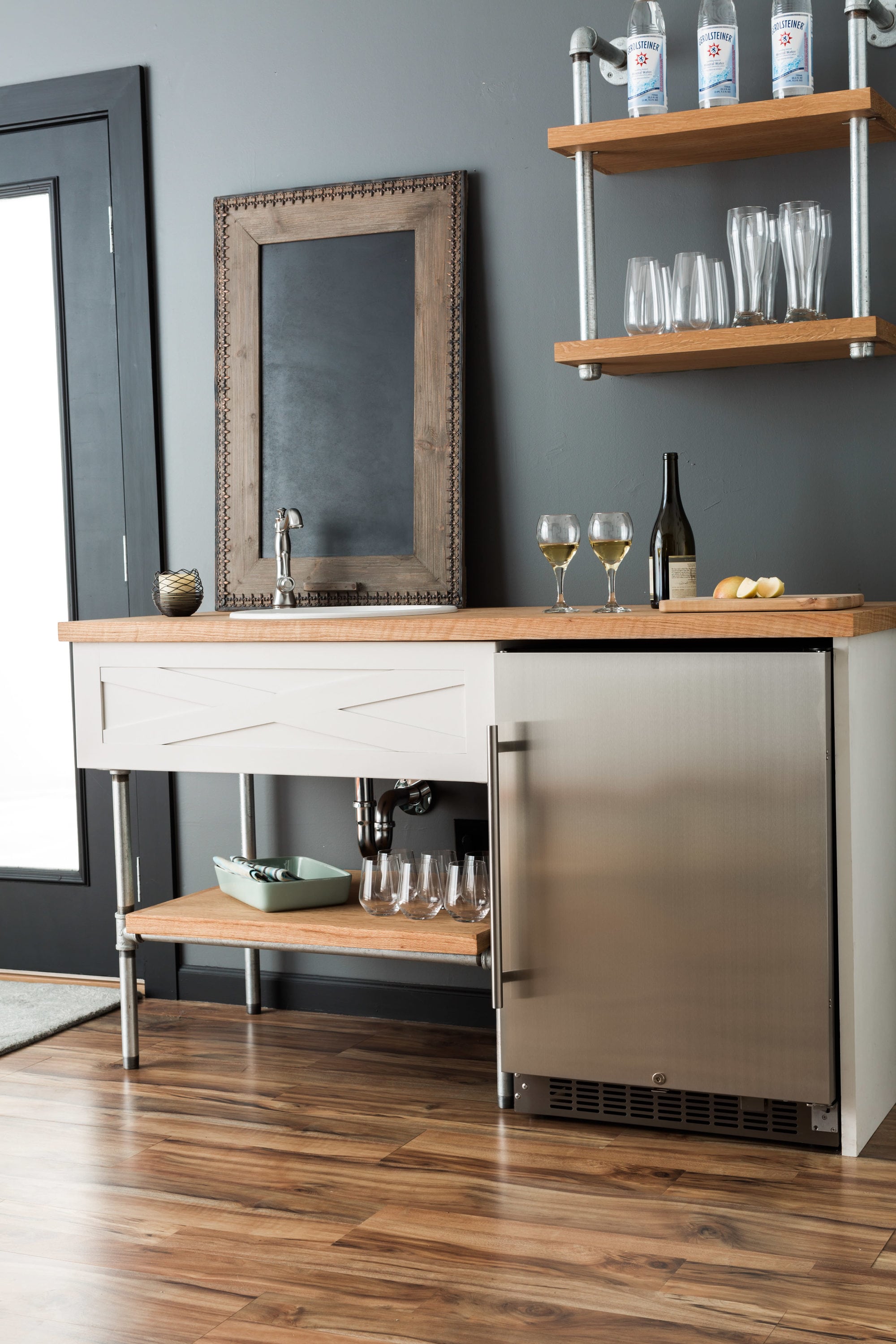 EdgeStar 23.44-in W 142 -Can Capacity Stainless Steel Built-in/Freestanding Indoor Beverage Refrigerator