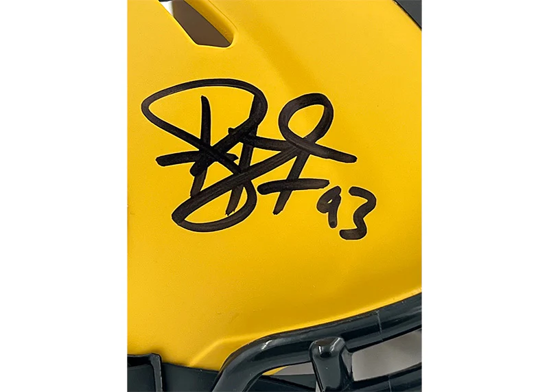 Troy Polamalu Signed Pittsburgh Steelers Rave Mini Football Helmet JSA