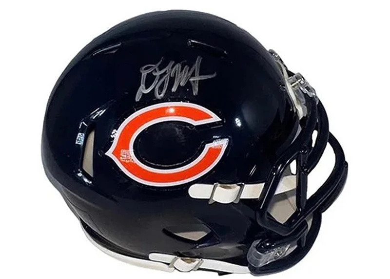 DJ Moore Chicago Bears Autographed Signed Speed Mini Helmet JSA