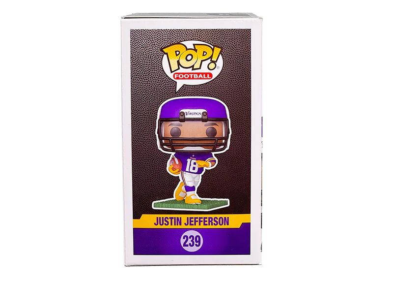 Justin Jefferson Signed Minnesota Viking Funko Pop! 239 Autographed Beckett