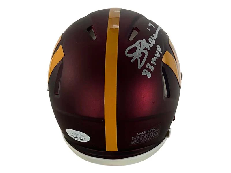 Joe Theismann Signed Washington Redskins Speed Mini Helmet (JSA) MVP Inscription