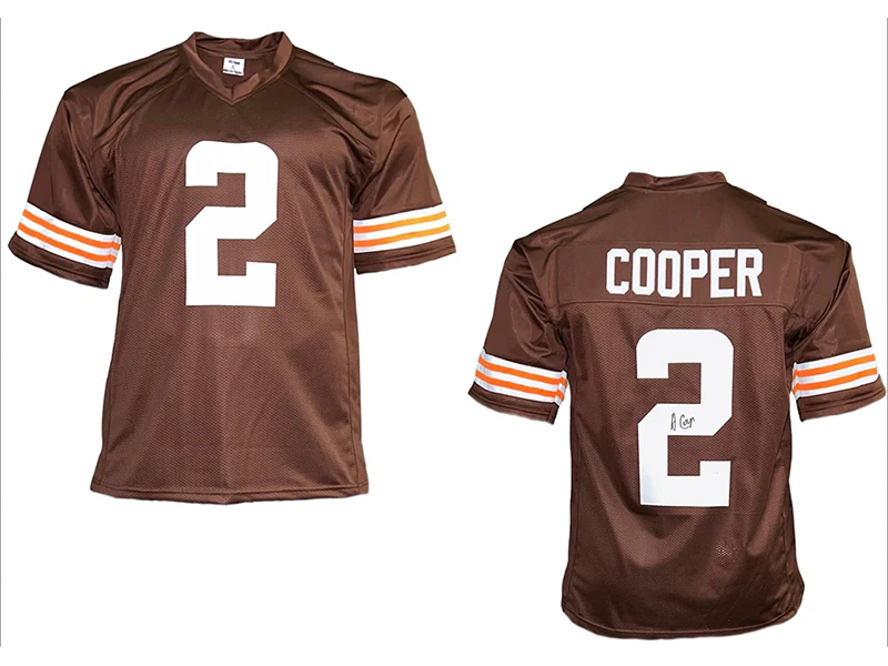Amari Cooper Autographed Cleveland Pro Style Brown Football Jersey (JSA)
