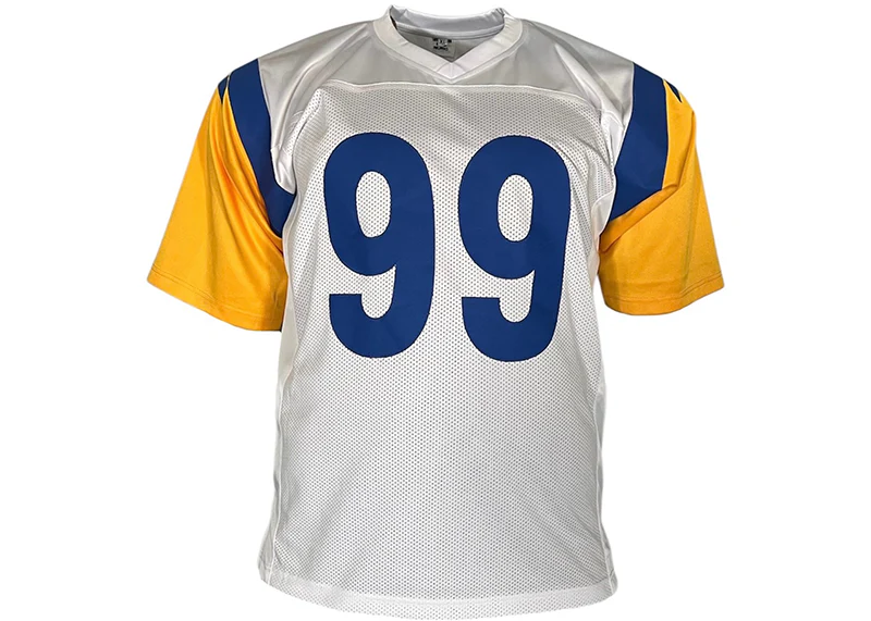 Aaron Donald Signed Los Angeles Custom White Football Jersey Beckett
