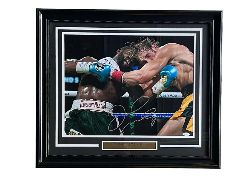 Floyd Mayweather Jr. Autographed 16x20 Framed Photo Vs Logan Paul JSA