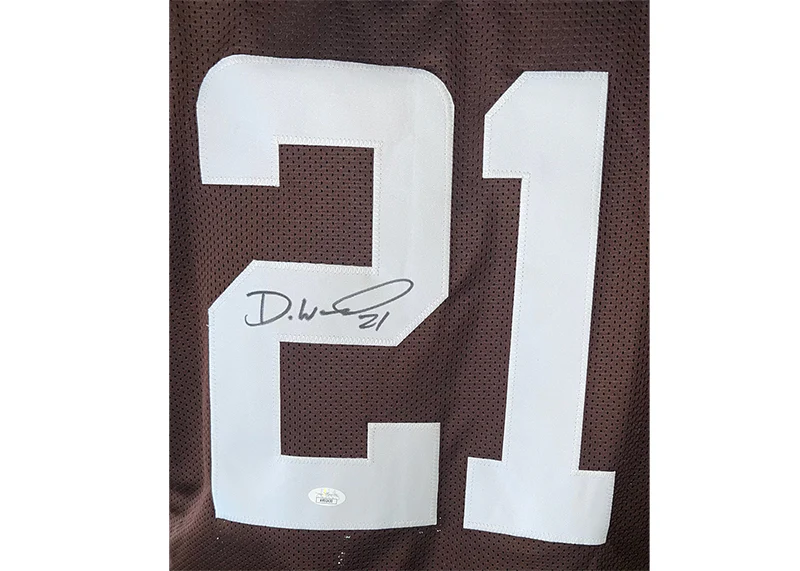Denzel Ward Signed Cleveland Custom Brown Football Jersey JSA