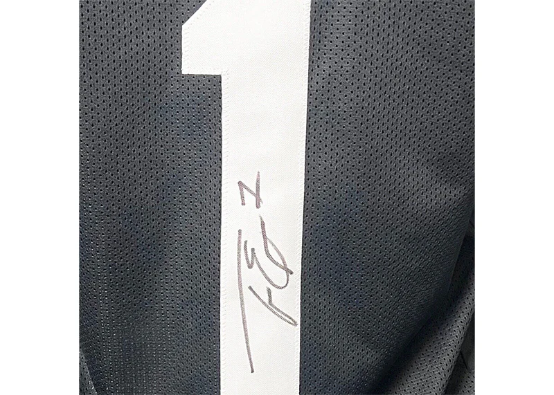 Travis Etienne Signed Jacksonville Custom Black Football Jersey (Beckett)