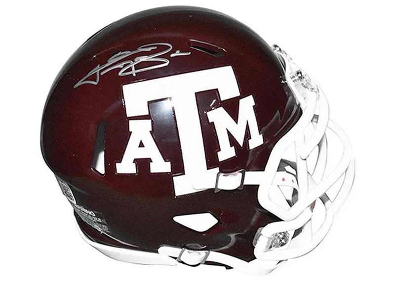 Johnny Manziel Signed Texas Aggies Speed Mini Replica Football Helmet (Beckett)