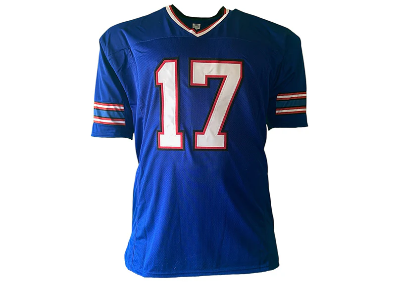 Josh Allen Custom Unsigned Blue Football Jersey
