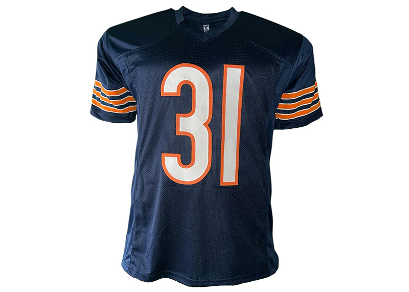 Ken Taylor Signed Custom Blue Football Jersey?Beckett