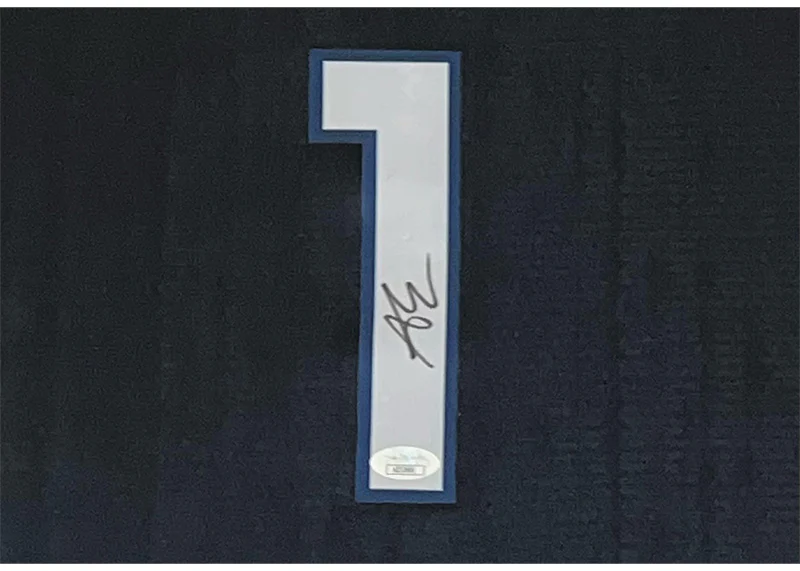 Anthony Edwards Signed Minnesota Timberwolves 35x43 Framed Jersey JSA