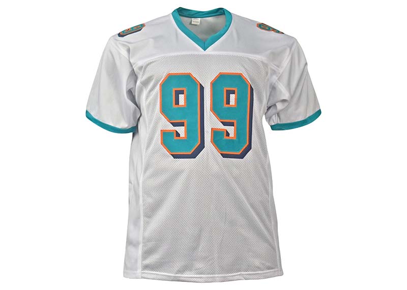 Jason Taylor Signed Miami Custom White Football Jersey (Beckett)