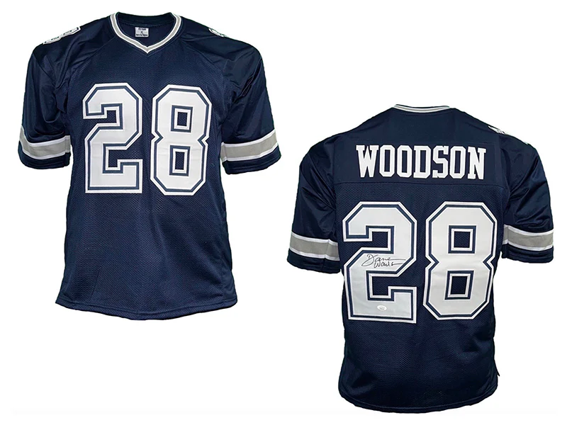 Darren Woodson Autographed Dallas Pro Style Blue Dallas Football Jersey JSA