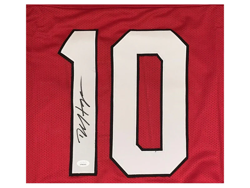 DeAndre Hopkins Autographed Arizona Pro Red Football Jersey (JSA)