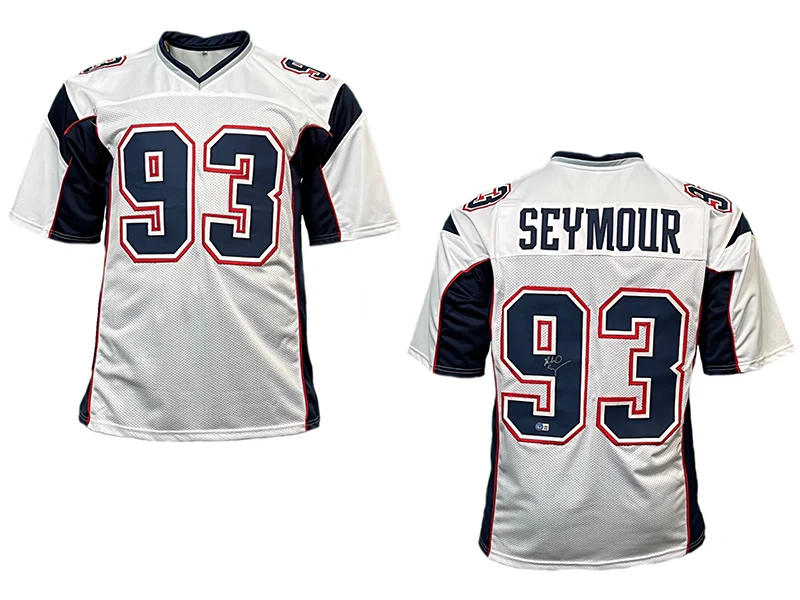 Richard Seymour Autographed New England Pro Style White Football Jersey ( Beckett )