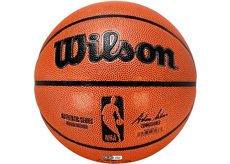 Dennis Rodman Signed Wilson Authentic Series NBA Basketball Silver Ink (Beckett)