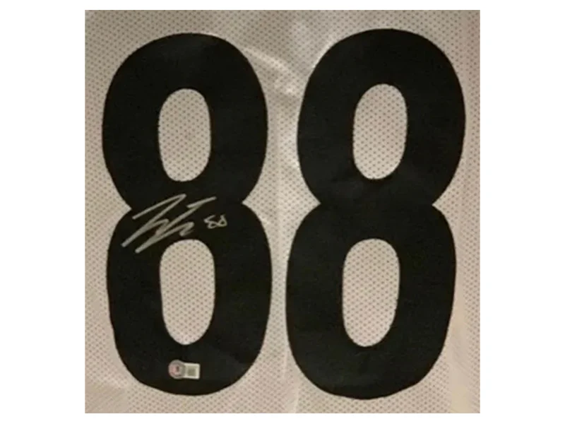 Pat Freiermuth Autographed Pittsburgh Pro Style White Football Jersey (Beckett)