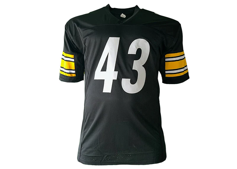 Troy Polamalu Signed Pittsburgh Custom Black Football Jersey (Beckett)