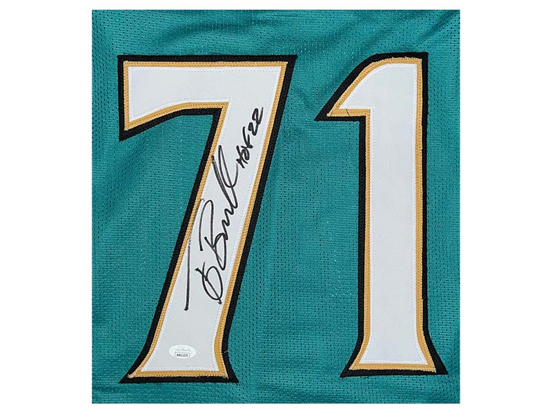 Tony Boselli Autographed Jacksonville Pro Style Teal Football Jersey JSA