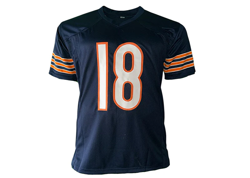 Mike Tomczak Signed Chicago Custom Blue Football Jersey?Beckett