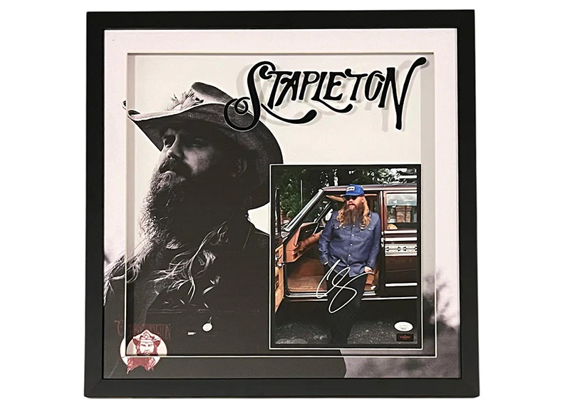 Chris Stapleton Signed 21x21 3D Light Up Framed Photo JSA
