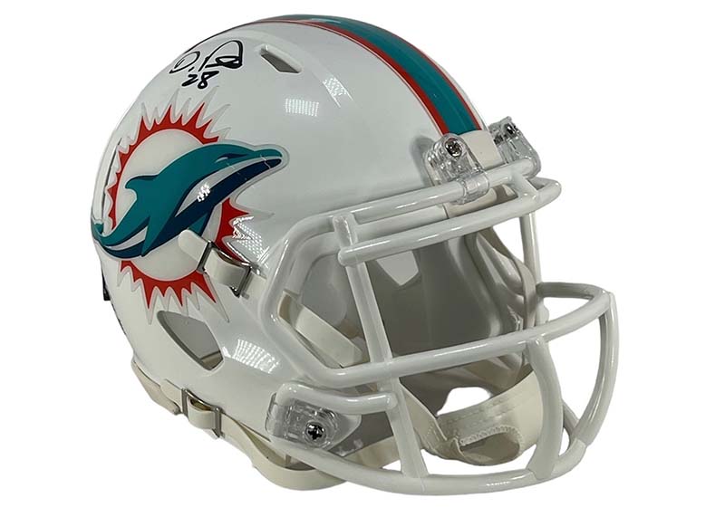 De’Von Achane Signed Miami Dolphins Speed Mini Helmet Beckett