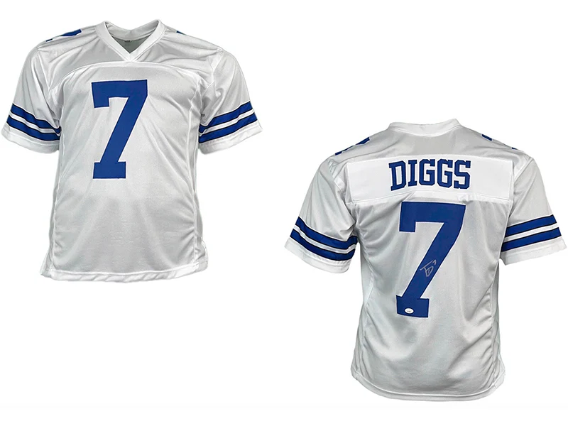 Trevon Diggs Autographed Dallas White Pro Style Football Jersey JSA