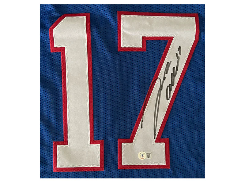 Josh Allen Autographed Buffalo Custom Pro Style Blue Football Jersey Beckett