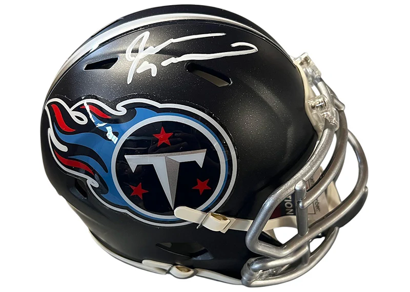 Jevon Kearse Signed Tennessee Titans Speed Mini Blue Football Helmet JSA