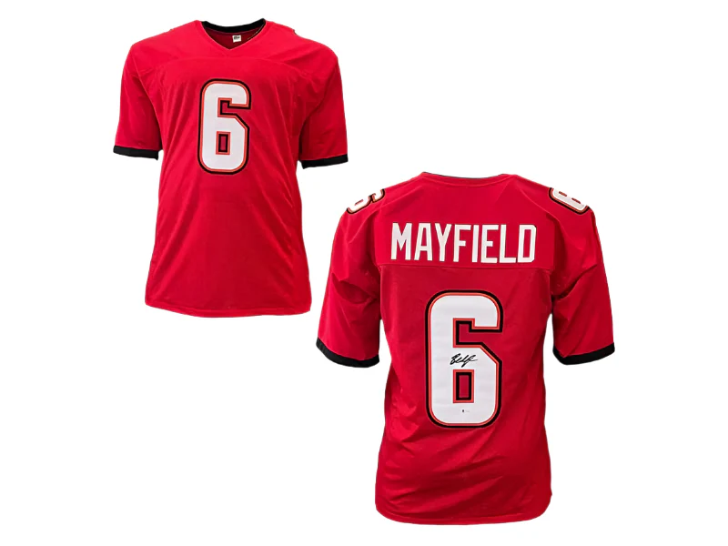 Baker Mayfield Signed Tampa Bay Custom Red Football Jersey Beckett