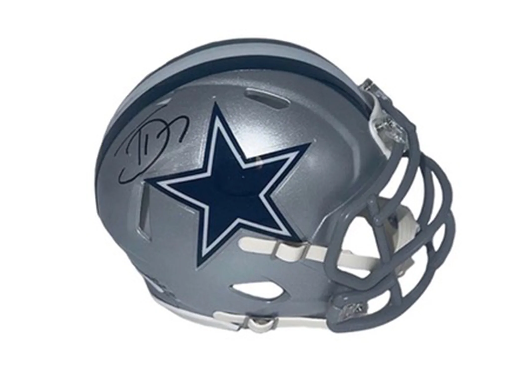 Trevon Diggs Dallas Cowboys Autographed Speed Mini Helmet JSA