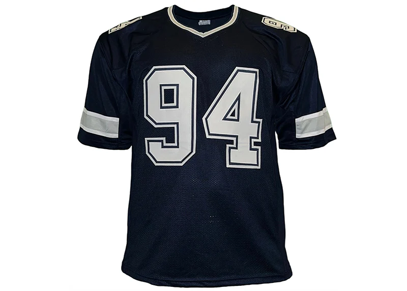 Charles Haley Signed Dallas Custom Blue Stats Jersey JSA