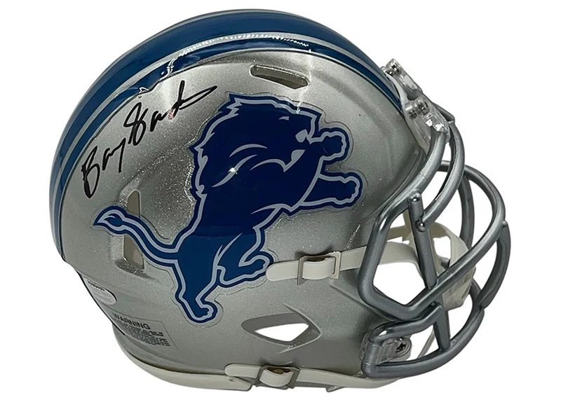 Barry Sanders Signed Detroit Lions 17-23 Throwback Mini Speed Helmet JSA