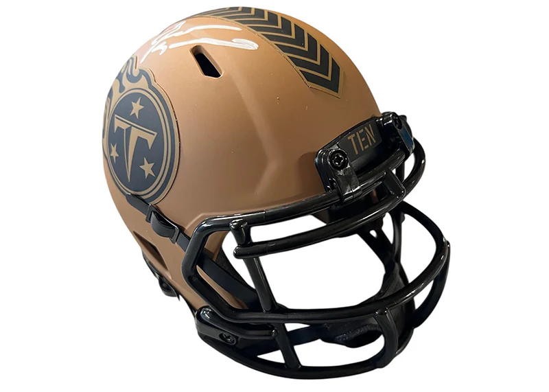 Jevon Kearse Signed Tennessee Titans STS Mini Football Helmet JSA