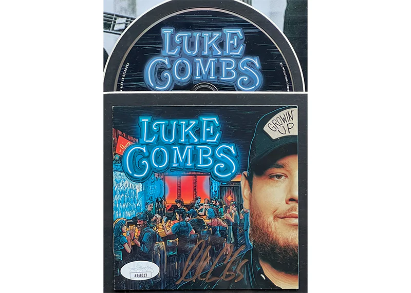 Luke Combs Signed 3D 21x21 Framed Vinyl JSA