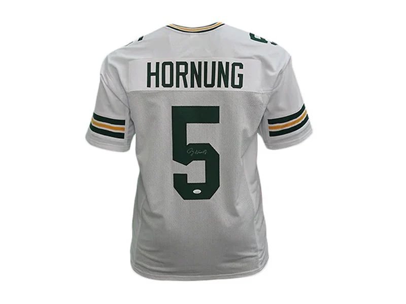Paul Hornung Autographed Green Bay Pro Style White Football Jersey (JSA)