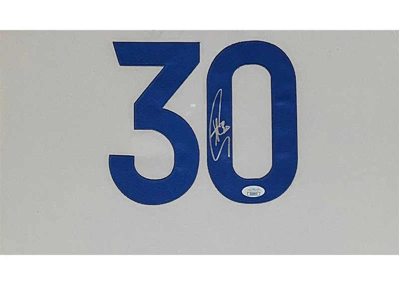 Steph Curry Golden State Signed 3D Light Up With TV Jersey Framed 34x42 JSA