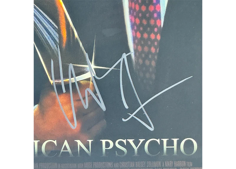 Christian Bale Signed American Psycho 12x18 Photo Autographed Beckett