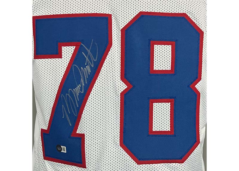 Bruce Smith Autographed Buffalo Custom White Football Jersey Beckett
