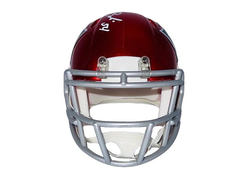 Tedy Bruschi Autographed New England Patriots Mini Flash Football Helmet (JSA)